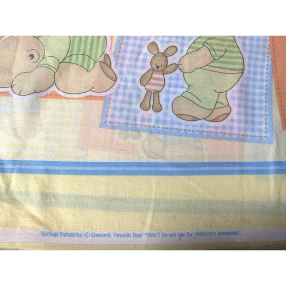 Vintage Concord Twinkle Bear Nursery Fabric 1 yard Cotton Blend Baby Print Yello - Picture 4 of 6